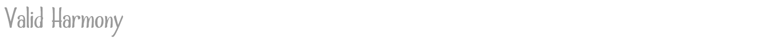 Valid Harmony font preview